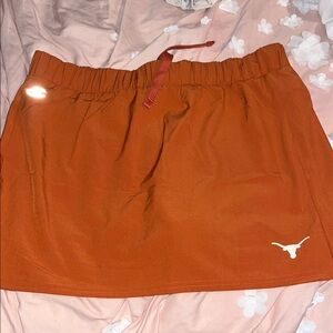 Burnt Orange Athletic Skirt with Logo